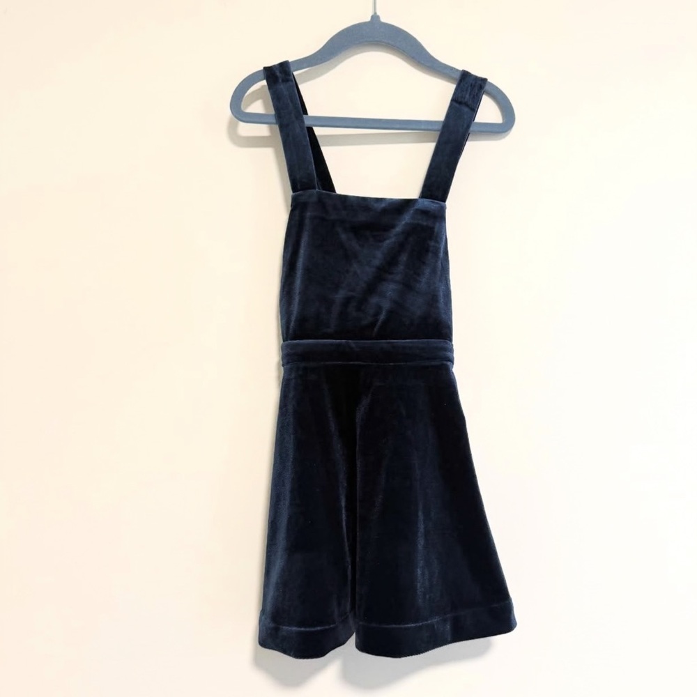 Joe Fresh blue velvet pinafore 5 years
